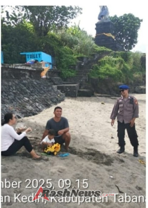 Polairud Polres Tabanan Intensifkan Patroli Pesisir dan Sambang Wisata di Pantai Kedungu