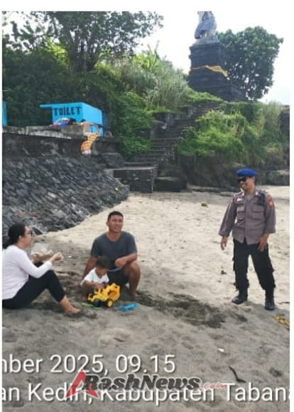 Polairud Polres Tabanan Intensifkan Patroli Pesisir dan Sambang Wisata di Pantai Kedungu