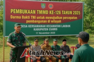 Percepat Pembangunan Desa, Kodim 0613/Ciamis Luncurkan TMMD ke-126