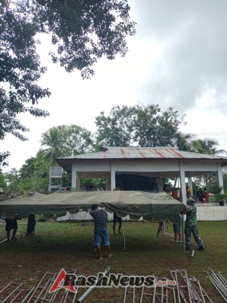 Pengamanan Wilayah dan Persiapan Sarana Ibadah, Babinsa Hadir di Tengah Masyarakat Pantai Baru