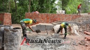 Kemanunggalan TNI-Rakyat: Yonarmed 12 Kostrad Turut Sukseskan Pembangunan Gereja di Hauteas