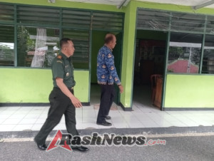 Membangun Kebersamaan, Danramil Sawan Terima Silaturahmi dari Camat Sawan di Makoramil