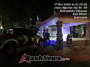 Gabungan Piket Polres Tabanan Gelar Blue Light Patrol untuk Antisipasi Keramaian dan Jaga Kamtibmas