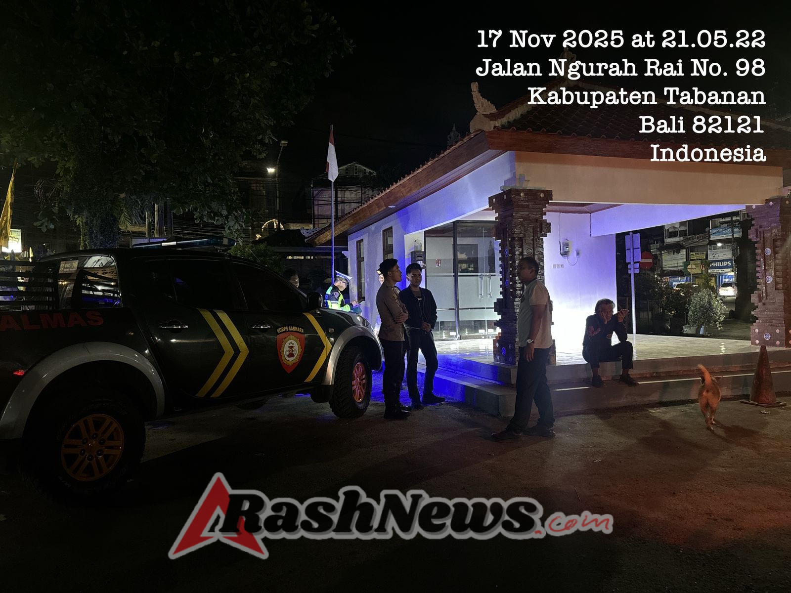 Gabungan Piket Polres Tabanan Gelar Blue Light Patrol untuk Antisipasi Keramaian dan Jaga Kamtibmas