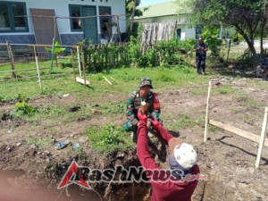 Perkuat Perekonomian Warga, Babinsa Belo Pantau Langsung Pembangunan Koperasi Merah Putih