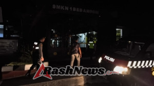 Minimalisir Gangguan Kamtibmas Malam Hari, Polsek Bebandem Gelar Blue Light Patrol