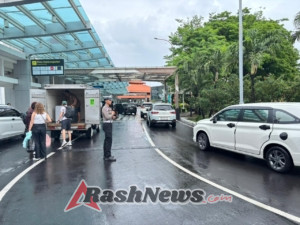 Polres Bandara Ngurah Rai Lakukan Pengaturan Lalin di Akses Utama Bandara untuk Jaga Kelancaran Kendaraan