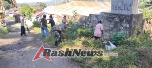 Babinsa Koramil 02/Wolowaru Dorong Kesadaran Warga Jaga Kebersihan Lewat Karya Bakti