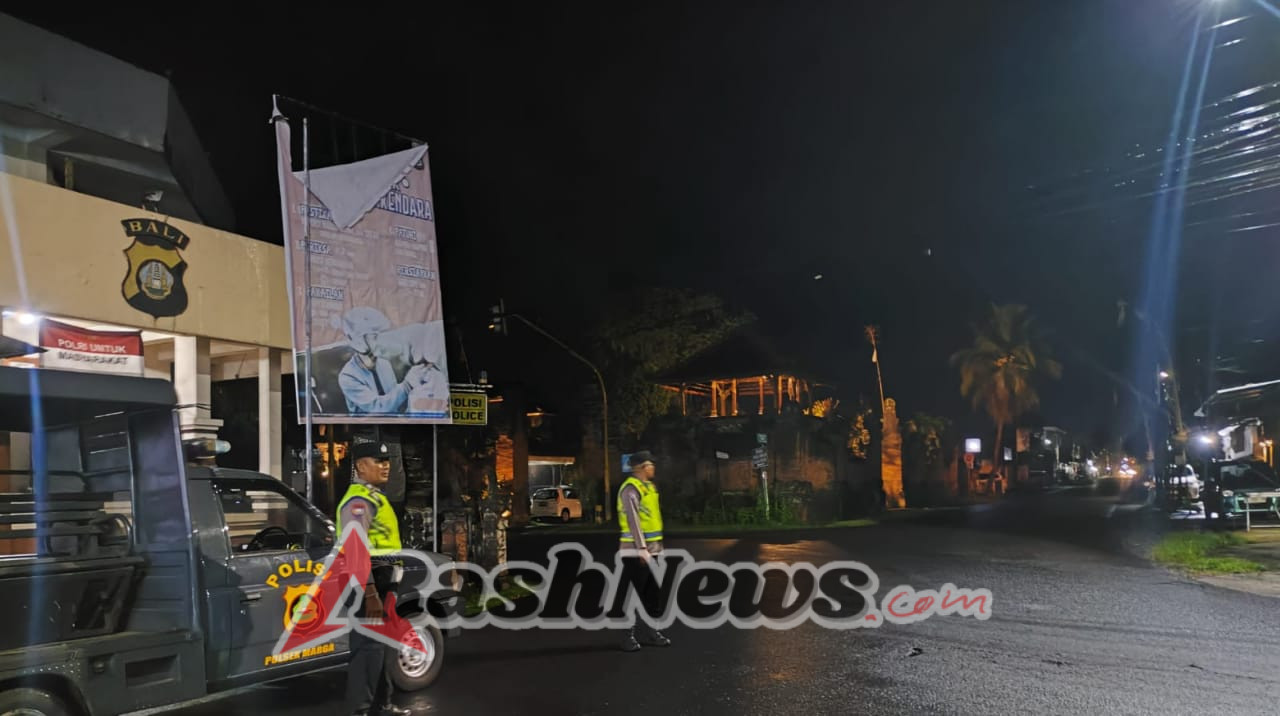 Polsek Marga Patroli Susuri Jalur Rawan Terjadinya Gangguan Kamtibmas