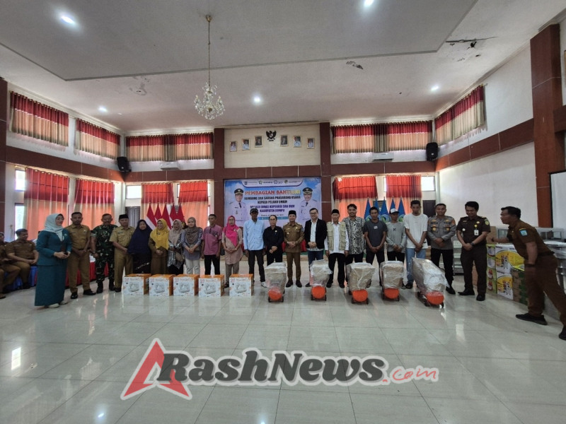 Bupati Dompu Bersama Pasilog Kodim Serahkan Bantuan Sarana UMKM