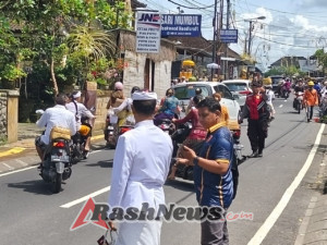 Polsek Tegallalang Laksanakan Pengamanan Persembahyangan Hari Raya Galungan