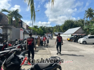 Polsek Nusa Penida Laksanakan Pengamanan Hari Raya Galungan di Pura Penataran Ped