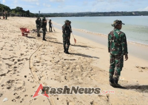 Pantai Jimbaran Bebas Sampah, Wisatawan Apresiasi Karya Bakti TNI