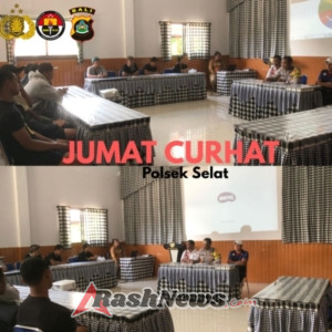 Kapolsek Selat melaksanakan giat Jumat Curhat sambangi Tokoh Masyarakat.
