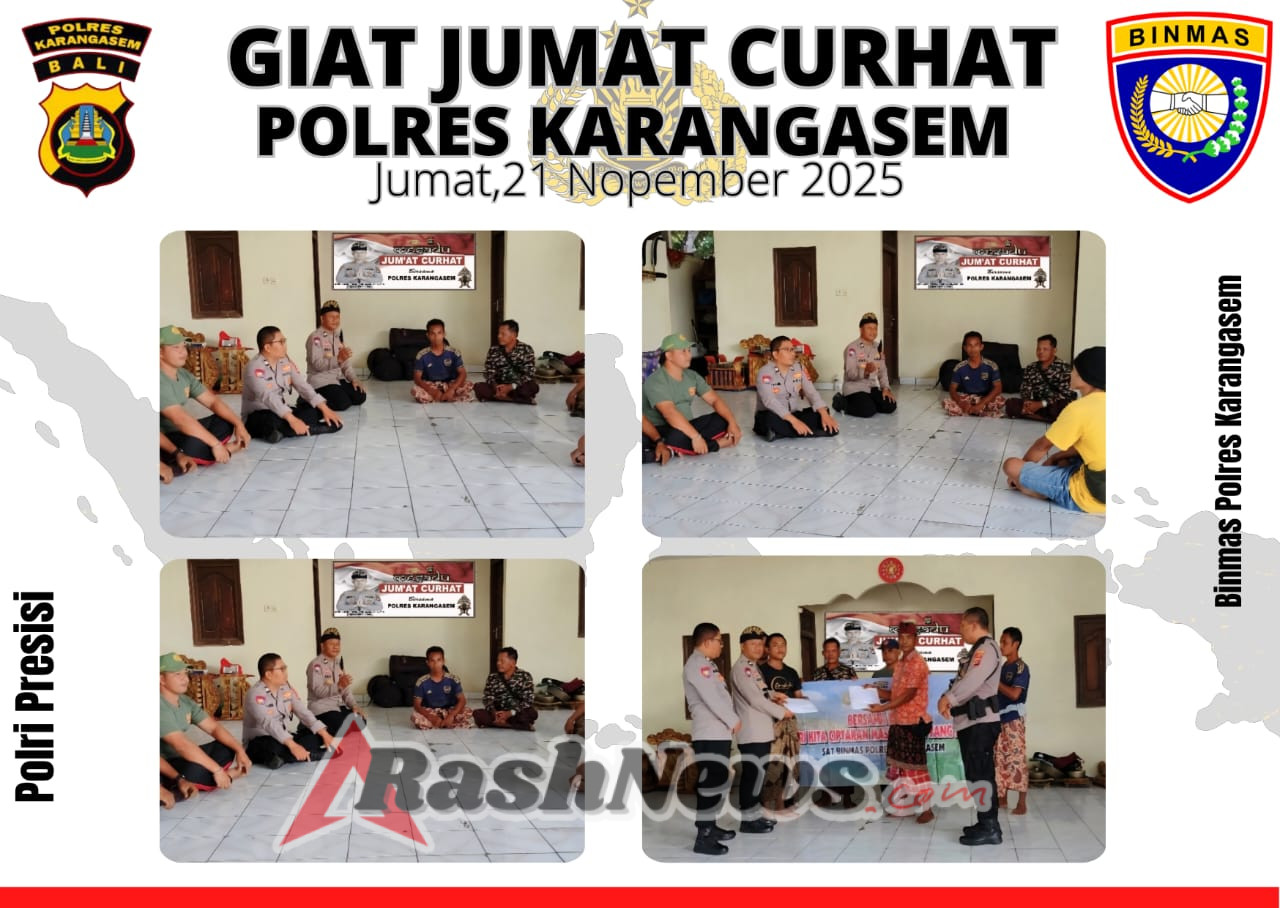 Kasat Binmas Mewakili Kapolres Karangasem Melaksanakan Program Jumat Curhat Bersama Masyarakat Di Desa Seraya Barat