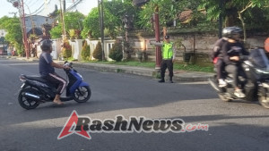 Melayani sepenuh hati polri hadir di pagi hari  guna Ciptakan Kamseltibcarlantas yang aman, nyaman dan kondusif