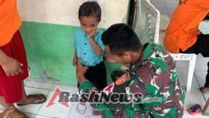 Wujud Kepedulian TNI, Pos Nunura Gelar Kegiatan Posyandu untuk Balita Perbatasan