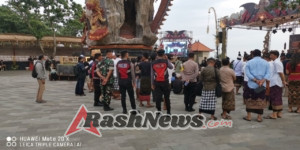Sinergi Pengamanan, Polsek Dawan Kawal Lancarnya Festival Goa Lawah 2025 Hari Kedua