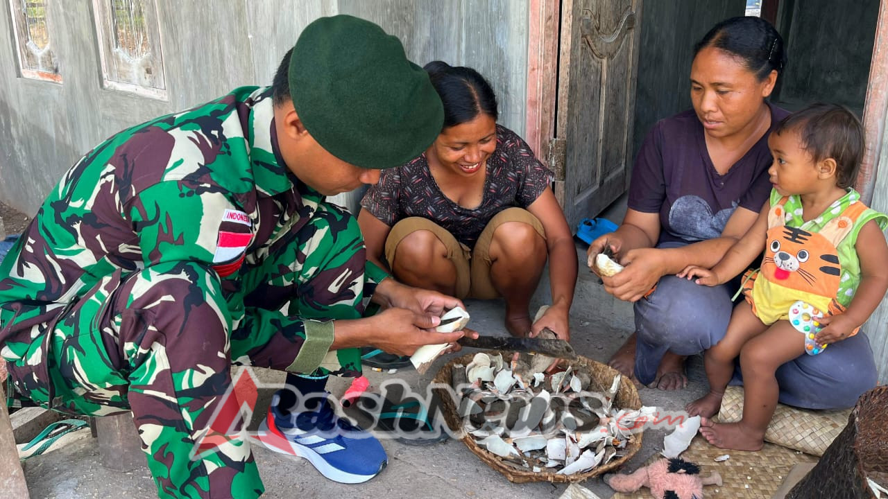 Satgas RI-RDTL Pos Nananoe Kembangkan Produk Kripik Ubi di Perbatasan