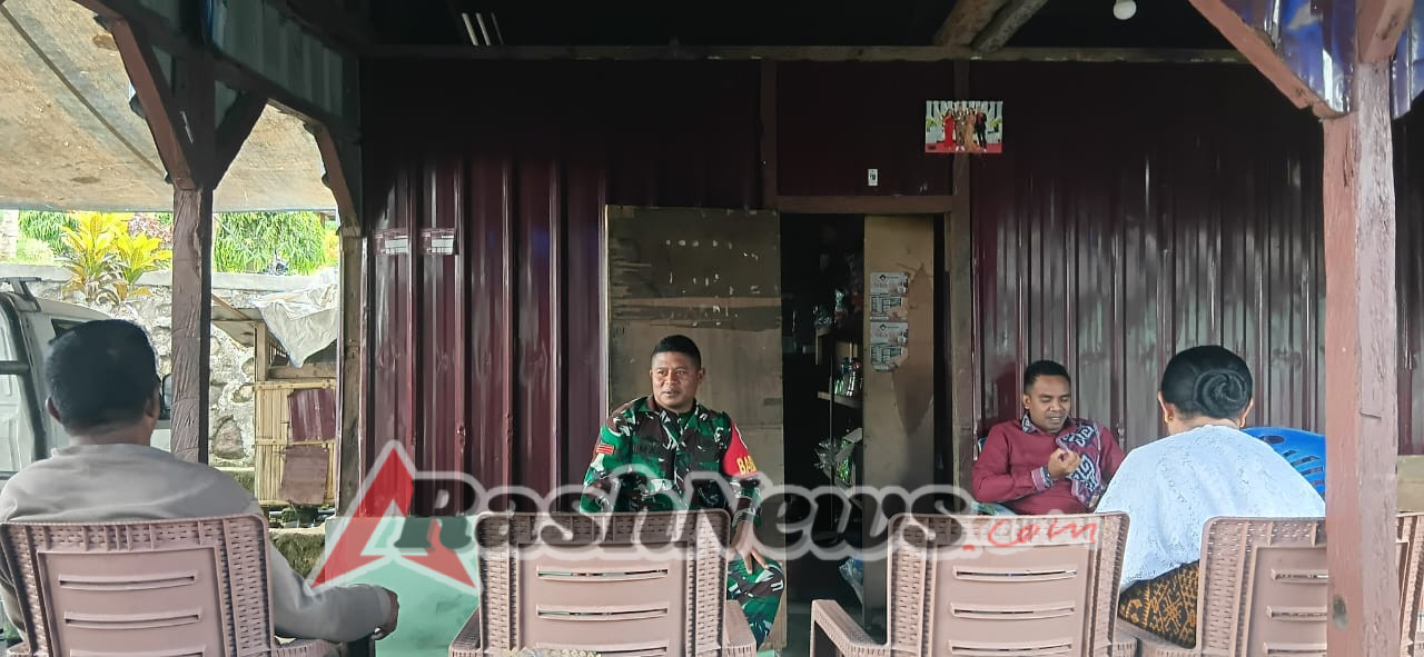 Komsos dan Pamwil Babinsa Koramil 1602-02/Wolowaru Berjalan Aman dan Lancar