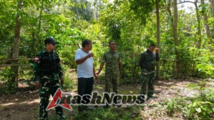 Dandim Sumba Barat dan Kepala Desa Baliloku Matangkan Rencana Penyiapan Lahan Koramil