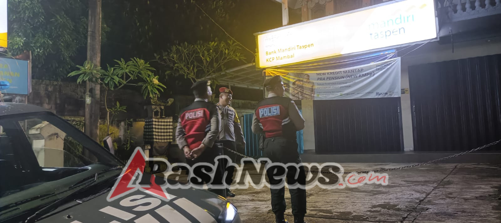 Patroli Malam Polsek Abiansemal Fokuskan Pengamanan Di Area Perbankan & Jalan Sepi