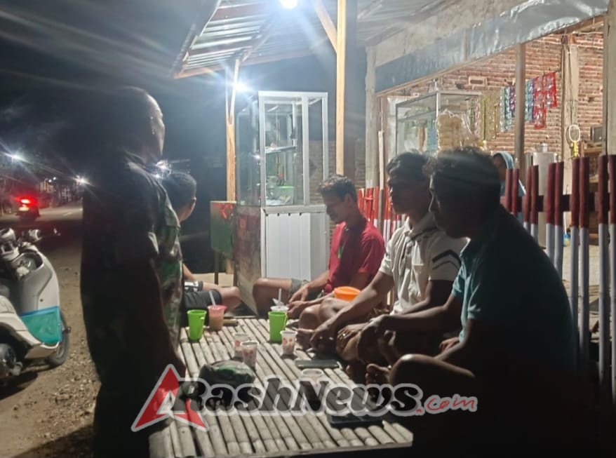 Warga dan Babinsa Kompak Laksanakan Ronda Malam untuk Ciptakan Lingkungan Aman di Bima