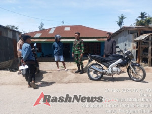 Babinsa Piket Laksanakan Patroli Humanis dan Sosialisasi Keamanan di Mollo Utara