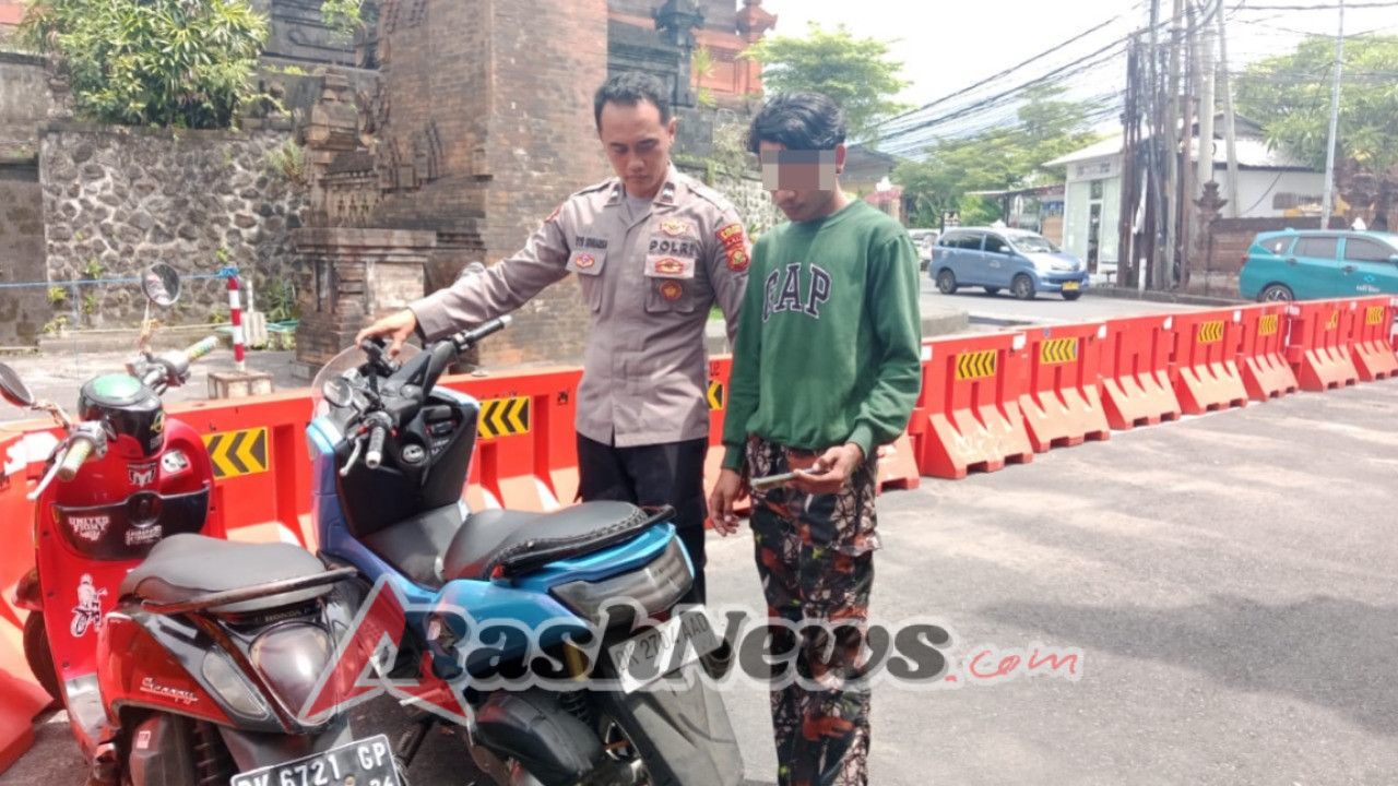 Kembali ke TKP Pakai Helm Curian, Pemuda 19 Tahun Diamankan Satpolairud Polres Badung