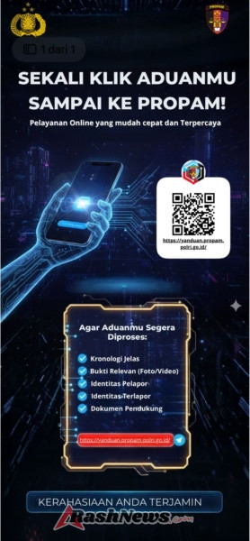 Sekali Klik, Aduan Masyarakat Langsung Tersalur ke Propam Polri