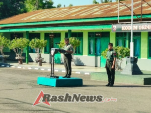 Kodim 1624/Flotim Gelar Upacara Pengibaran Bendera untuk Memperkuat Disiplin dan Jiwa Nasionalisme Prajurit