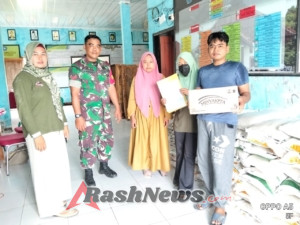 Sinergi Babinsa dan Aparat Desa, Penyaluran Banpang Desa Seran Berjalan Tanpa Hambatan