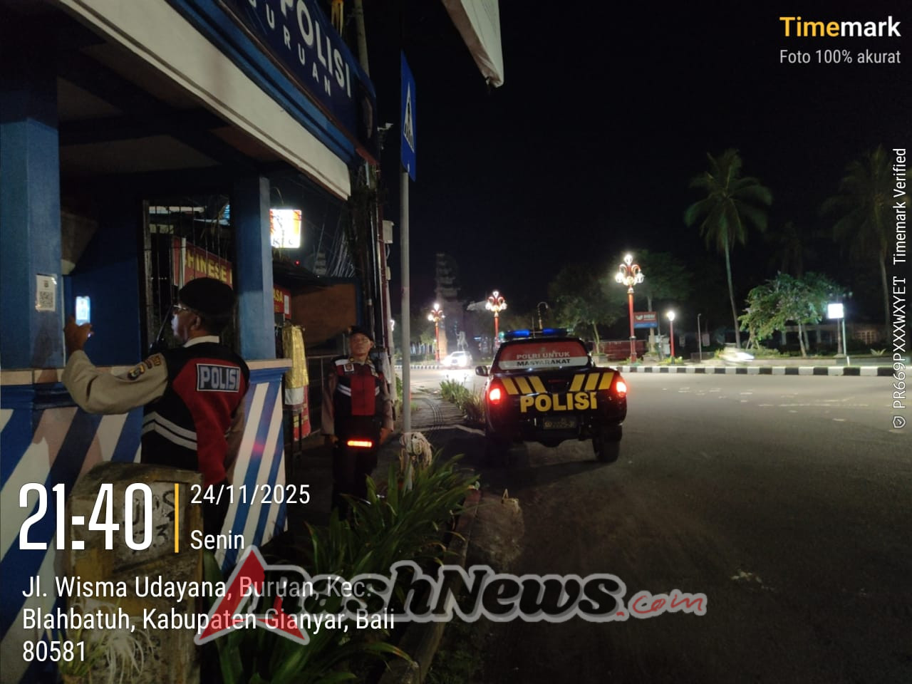 Patroli Barcode Polsek Blahbatuh Intensifkan Penguatan Kamtibmas