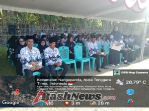 Pererat Sinergitas, Babinsa 1602-01/Ende Hadiri Upacara PGRI Atas Nama Danramil