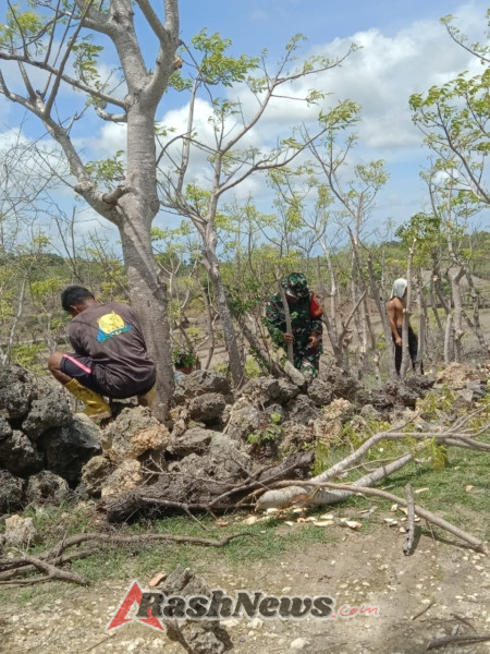 Babinsa Koramil 1627-03 Dampingi Petani Siapkan Lahan Persawahan