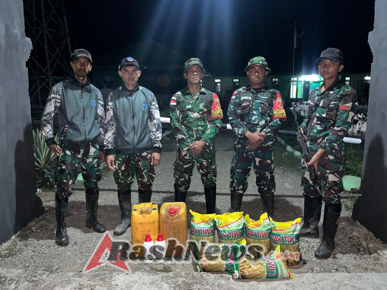 Satgas Pamtas Yonarhanud 2 Kostrad Gagalkan Upaya Penyelundupan Barang Ilegal