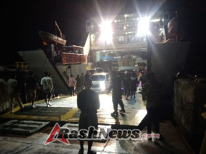 Tiba Malam Hari, KM Garda Maritim 3 Disambut Pengamanan Babinsa di Pantai Baru