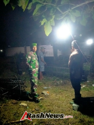 TNI Terus Hadir di Tengah Masyarakat, Piket Koramil Jereweh Laksanakan Patroli Malam