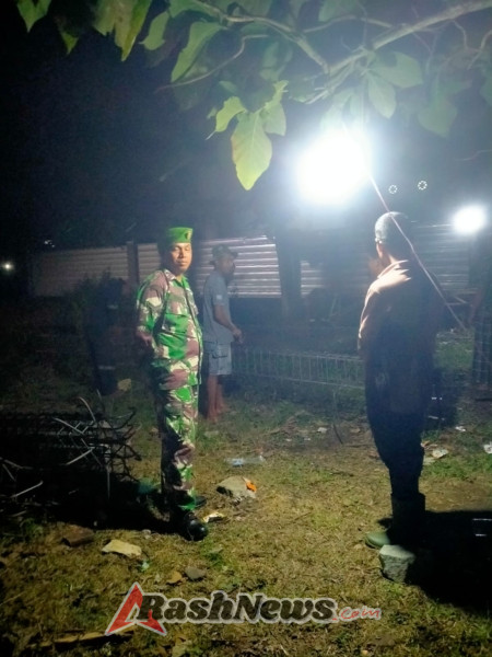 TNI Terus Hadir di Tengah Masyarakat, Piket Koramil Jereweh Laksanakan Patroli Malam