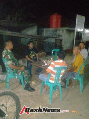 Cegah Gangguan Kamtibmas, Koramil 1628-03/Seteluk Turun Patroli Malam di Pemukiman Hingga Jalan Utama