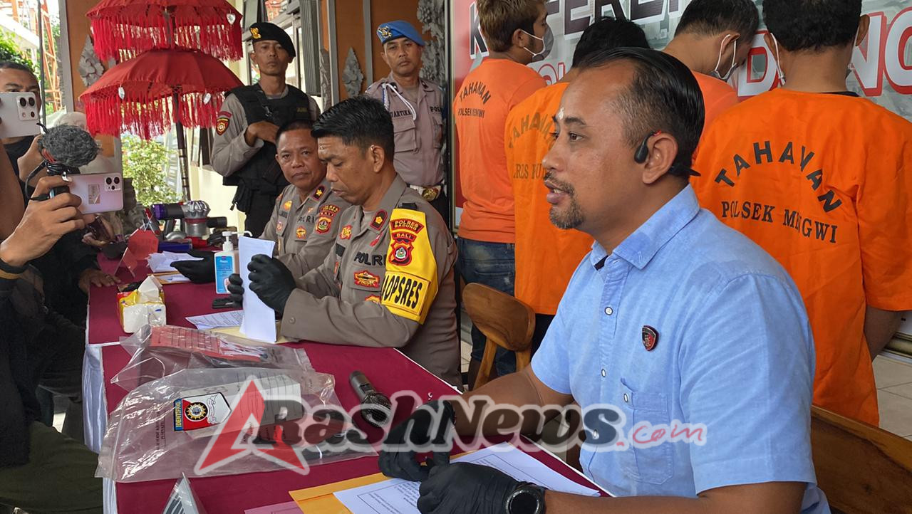 Polsek Mengwi Ungkap 5 Kasus Tindak Pidana, Lima Tersangka Ditahan