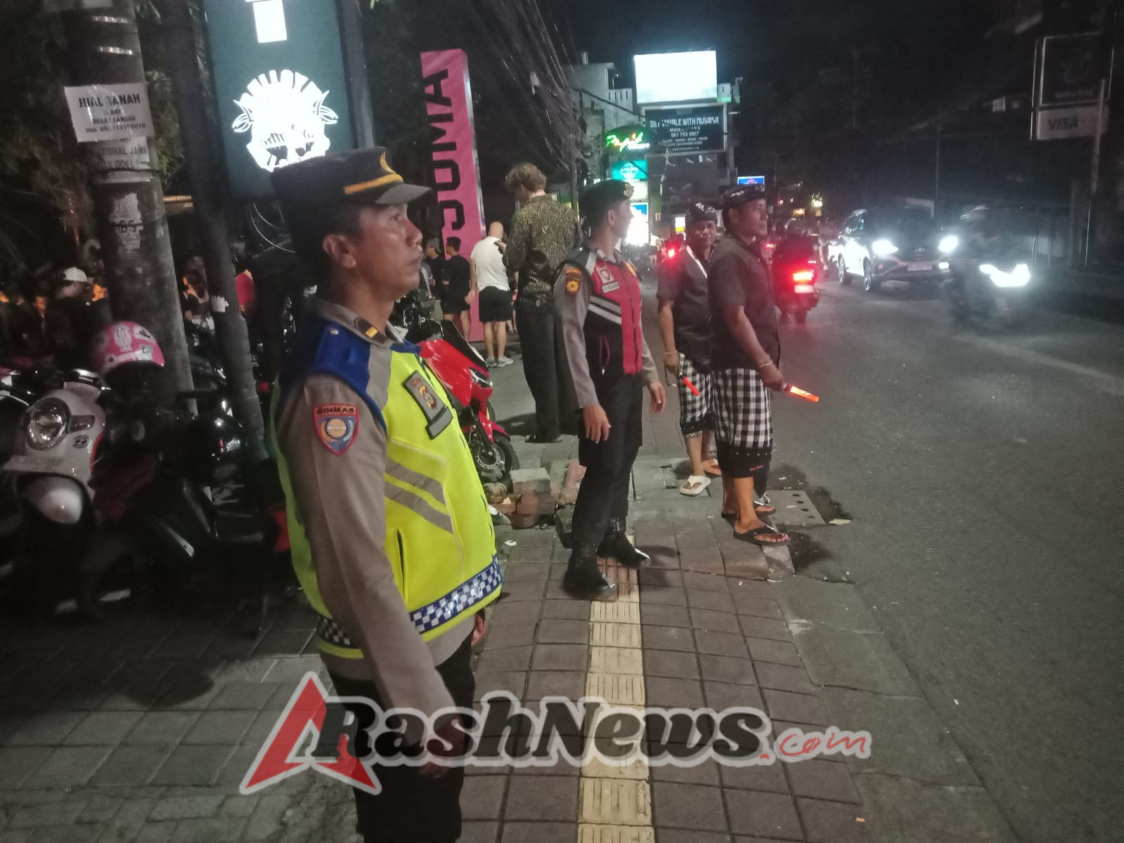 Polsek Kuta Utara Tingkatkan Patroli  Sasar  Obyek Wisata Saat Penampahan Kuningan