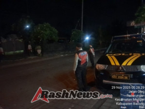 Jelang Hari Raya Kuningan Polsek Mengwi Tingkatkan Patroli Wilayah Cegah Gangguan Kamtibmas