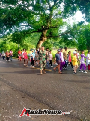 Antusiasme Tinggi, Warga Tumpah Ruah di Jalan Sehat Harla Desa Dasan Anyar