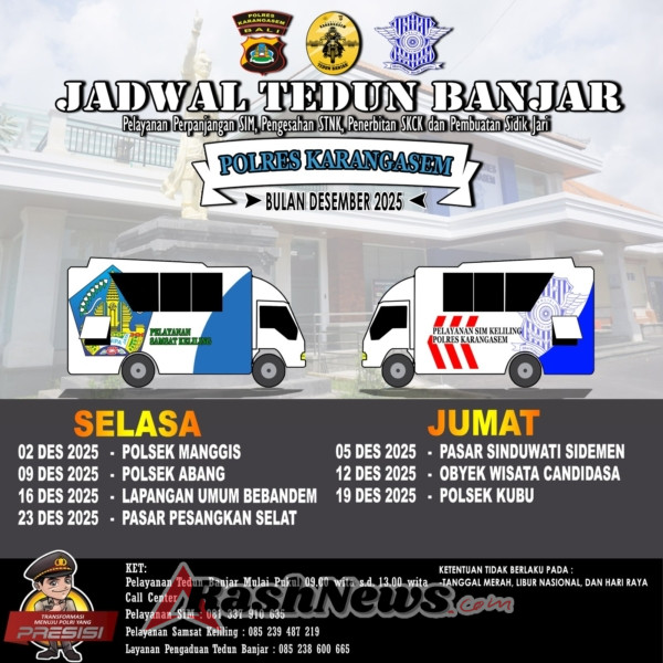 Masyarakat Karangasem  Wajib Tahu, Mobil Samsat Keliling dan SIM Keliling Bisa Berikan Kemudahan, Simak Jadwalnya
