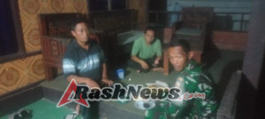 Patroli Malam Koramil 1628-03/Seteluk Berjalan Lancar, Masyarakat Diingatkan Tetap Waspada