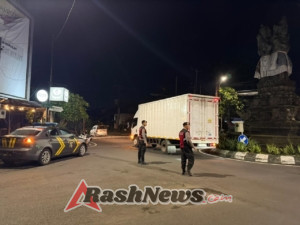 Sat Samapta Gelar Blue Light Patrol di Pusat Keramaian Kota Bangli guna Harkamtibmas yang kondusif