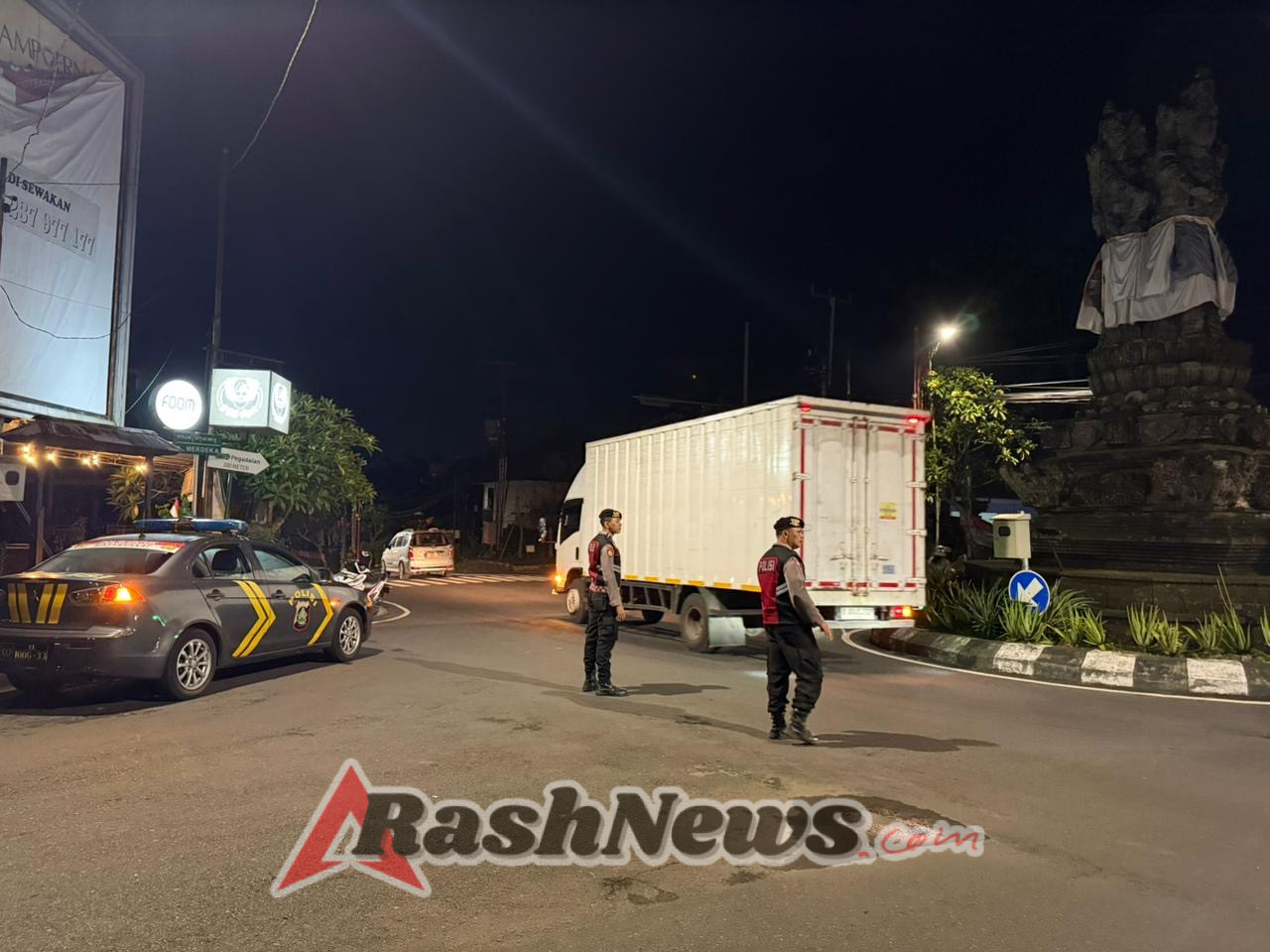 Sat Samapta Gelar Blue Light Patrol di Pusat Keramaian Kota Bangli guna Harkamtibmas yang kondusif