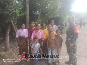 Pamwil dan Komsos Warnai Kegiatan Babinsa Koramil 1602-04 di Kotabaru