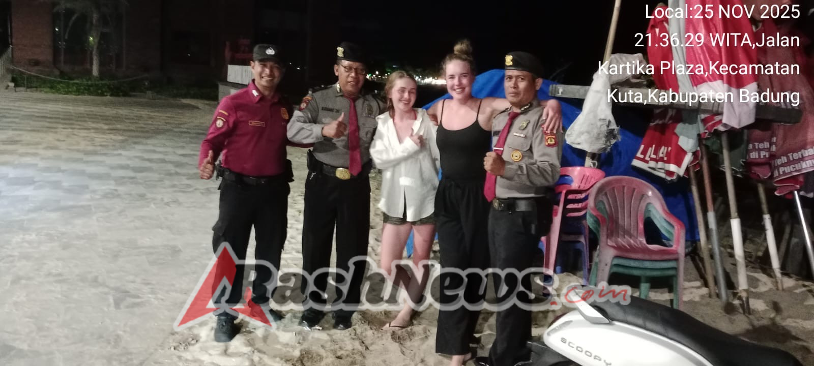 Patroli Dialogis Unit Wisata Sat Pamobvit Polresta Denpasar Pastikan Kamtibmas di Kawasan Wisata Kuta Tetap Kondusif